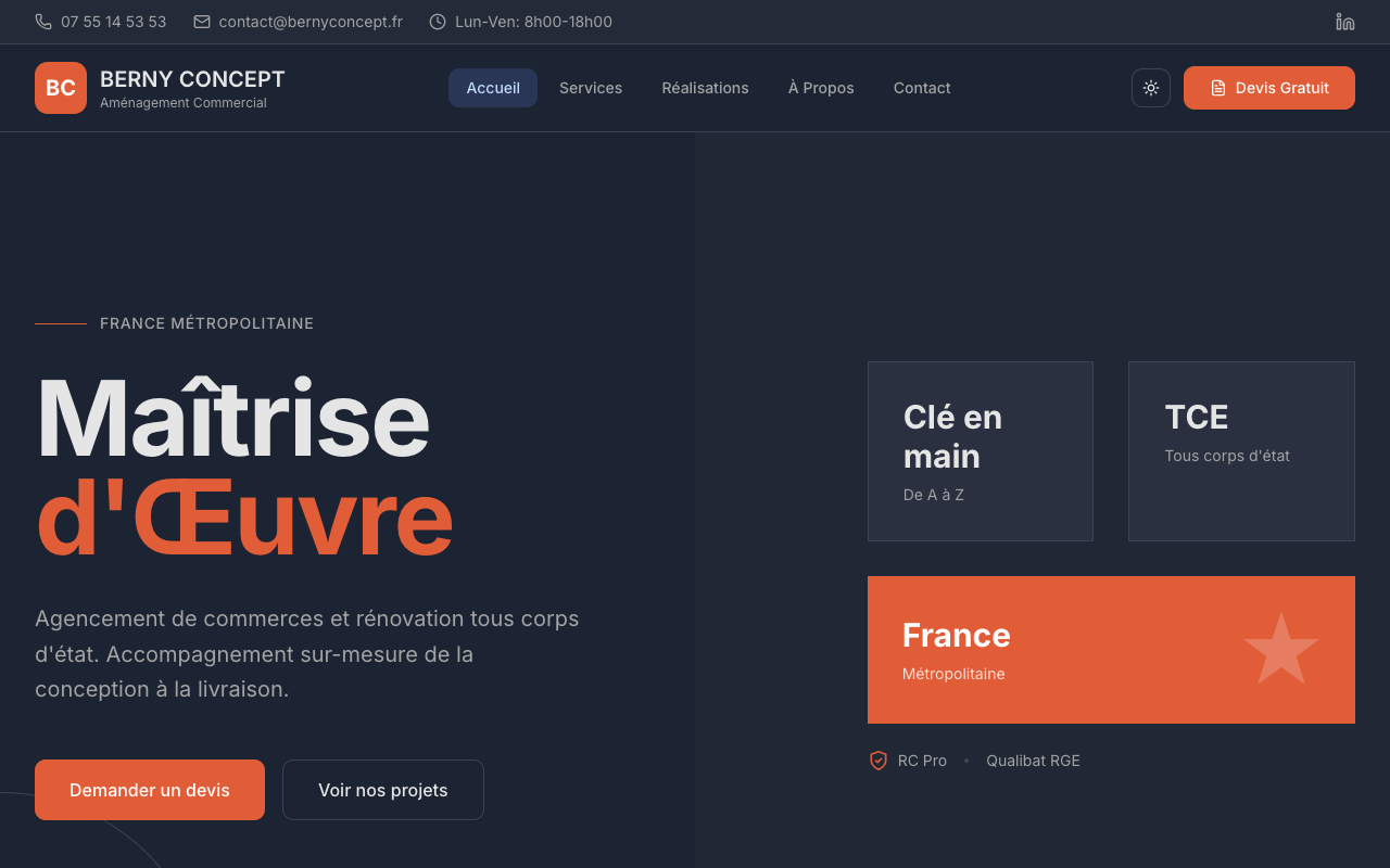 Construction Project Manager Portfolio - BernyConcept - Preview